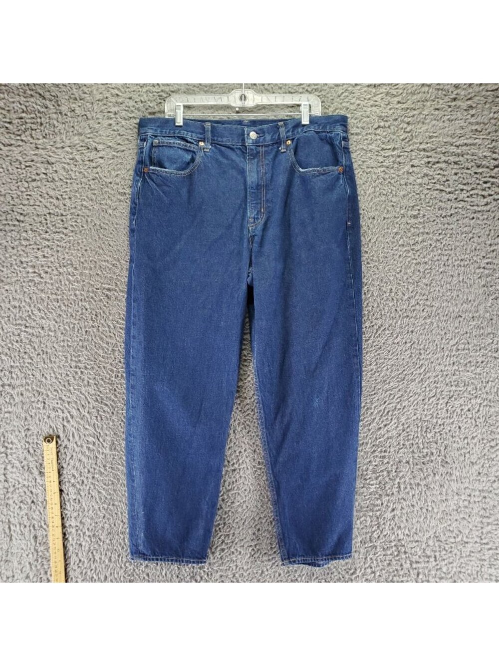 Gap Jeans Womens 33/16 Long Blue Barrel Leg High Rise Cotton Denim